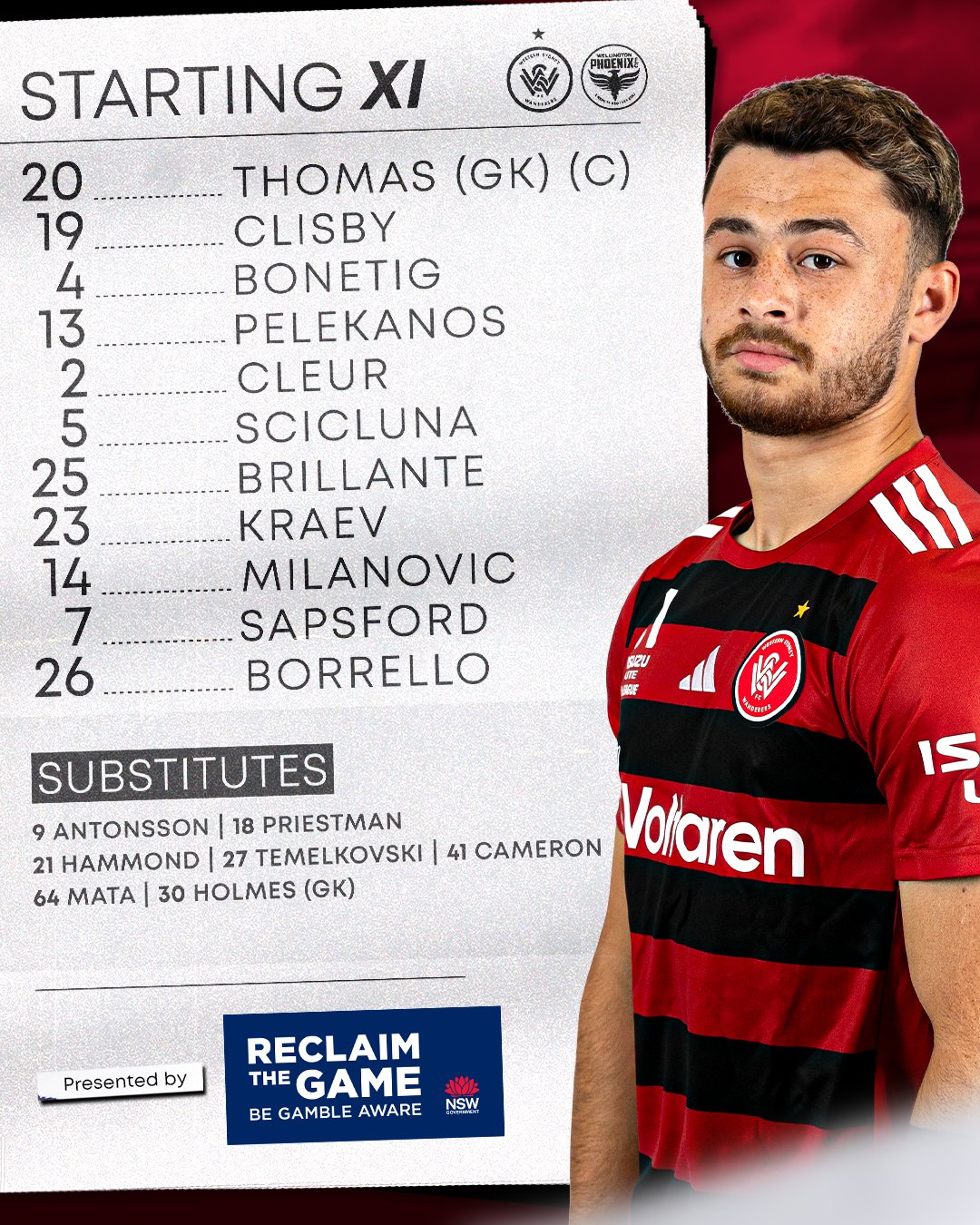 包含西悉尼流浪者战术调整，关键球员或将首发出战的词条